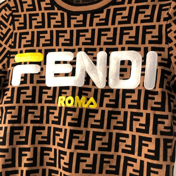 Authentic Fendi x Fila Colab Knitted Sweater - Picture 5 of 15